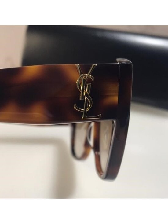 - ?- New SAINT LAURENT SLM8 Cat Eye HAVANA Brown Frame/Grey Lenses Sunglas… main image 4